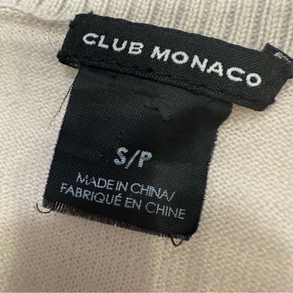 Club Monaco Women’s Light Weight Wool Sweater Pockets Taupe New Sz S/P - Picture 6 of 11